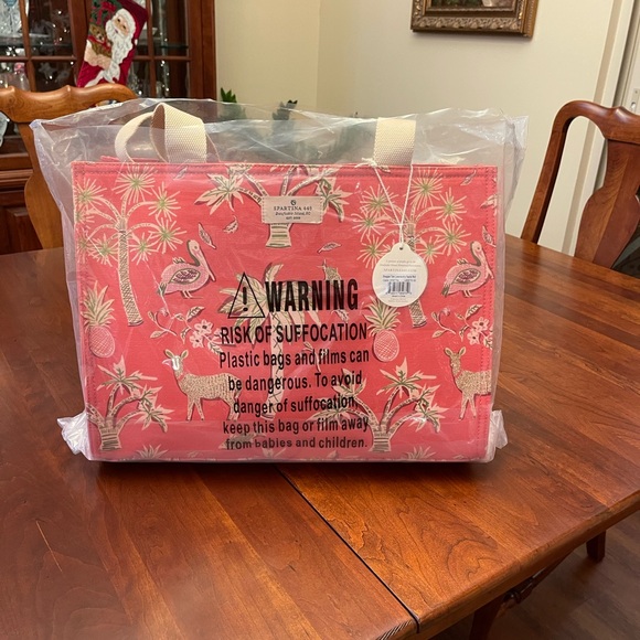 NWT Spartina Shopper Tote Lowcountry Fauna Red - Picture 13 of 15